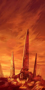 concept art, digital paintings for the environments of the Animated TV show