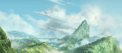 concept art, digital paintings for the environments of the Animated TV show