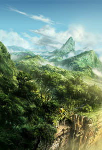 concept art, digital paintings for the environments of the Animated TV show