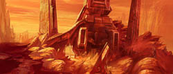 concept art, digital paintings for the environments of the Animated TV show