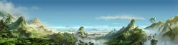 concept art, digital paintings for the environments of the Animated TV show